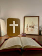 Wooden Christian LED Nigh Lamp - Holy Cross Variant